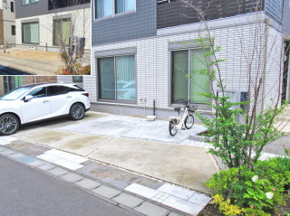庭の芝生を土間コンクリートにして車庫増設リフォーム　柏市N邸