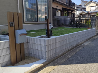 車庫側からの施工前の様子