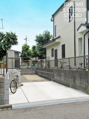 自転車と車を平行して置けるようになったリフォーム後