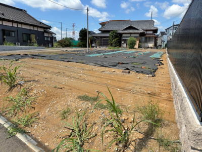 未使用だった家の前の敷地