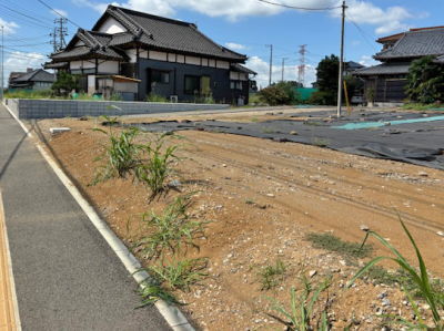施工前の道路との境界