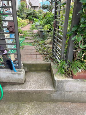施工前の庭への入口