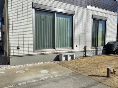 車1台分＋砂利目地の施工前車庫