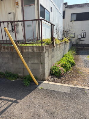 見た目イメージがあまり良くなかった施工前の外構