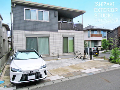 車庫を拡張して3台置ける広さにリフォーム