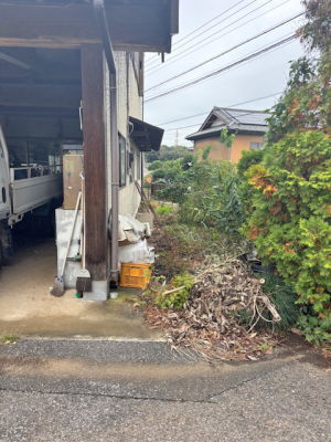 施工前の引き戸の収納部