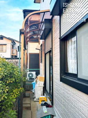 新品同様になった施工後のテラス屋根