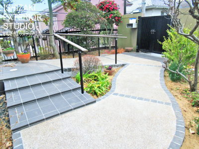 スロープと段差の緩やかな階段にリフォーム後