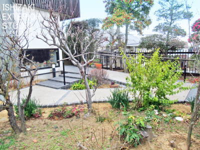 和モダンスタイルの庭