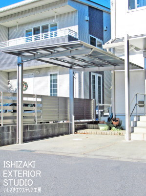 LIXILのカーポート「フーゴF」逆勾配