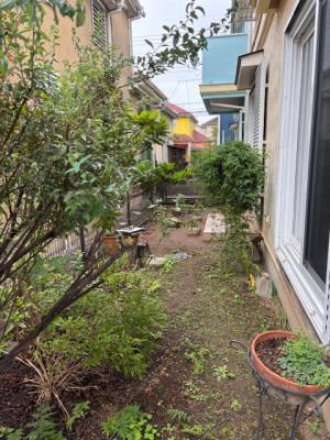 土のみで未活用だった施工前の庭