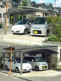 独自加工のカーポート　松戸市Ｙ邸
