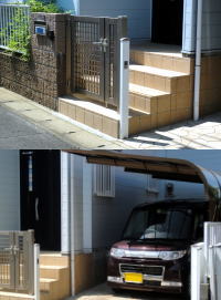 地震による門周りの補修リフォーム　鎌ヶ谷市Ｔ邸