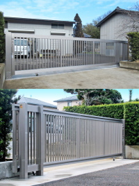 大型引き戸「スケーターライン」でゲートの防犯対策　柏市I邸