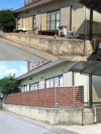 プライバシーや防犯対策で目隠しフェンスを　柏市W邸