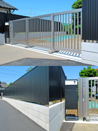 ゲートと目隠しフェンスで賃貸駐車場の整備　我孫子市I邸